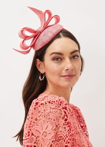 Phase Eight Bow Detail Pillbox Fascinator Hats Pink USA | 2078569-SA